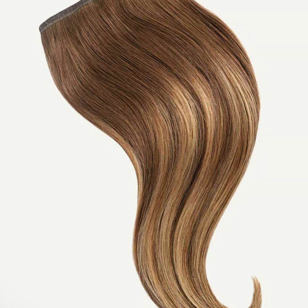 16" Seamless Chestnut Brown Balayage Clip-Ins (160g)